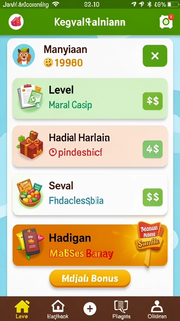 Tampilan antarmuka utama BENTO123 yang menarik.
