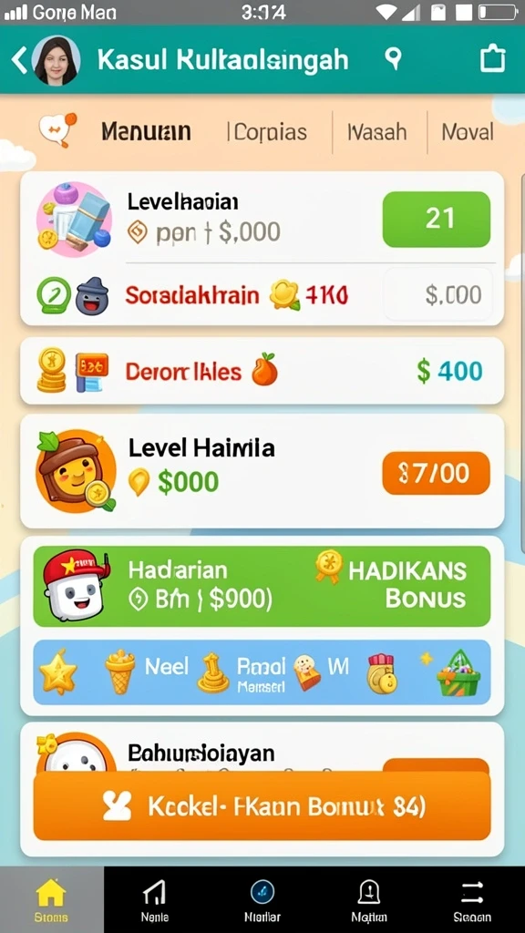 Pengguna dapat bersaing di leaderboard dengan pemain lain.