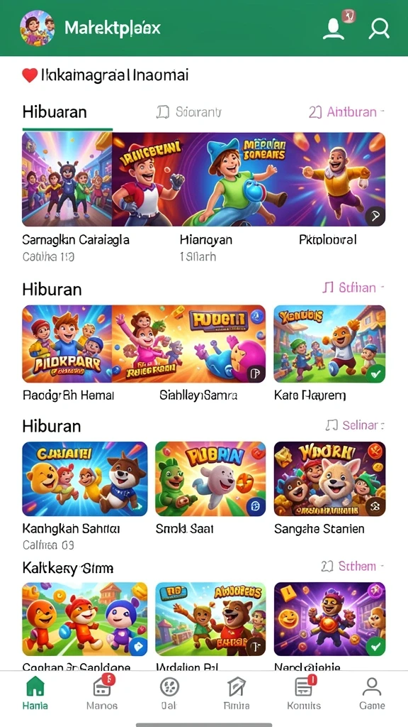 Tampilan level yang menarik dan penuh tantangan.