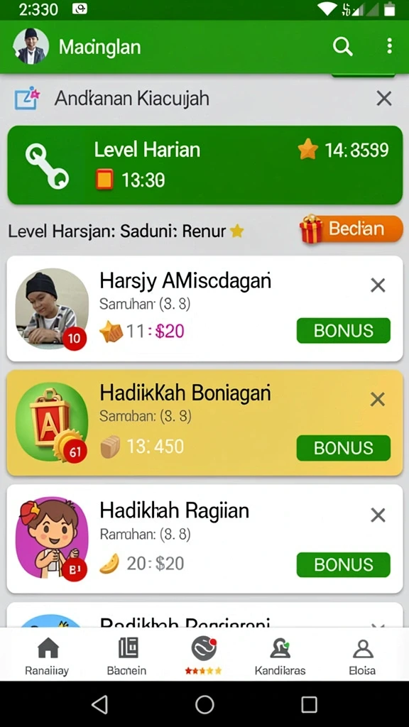 Tampilan level yang penuh warna dan detail.