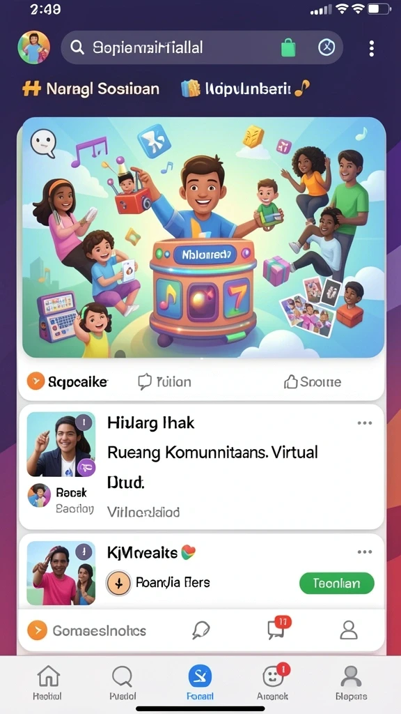 Tampilan awal permainan yang penuh warna.