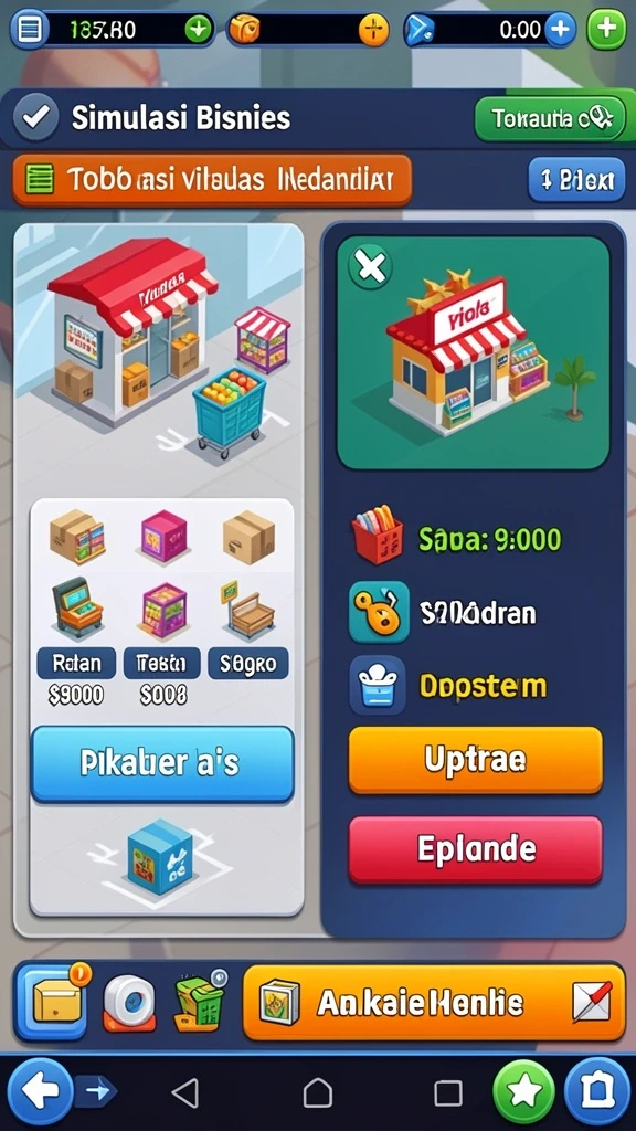 Screenshot menampilkan antarmuka permainan yang menarik.